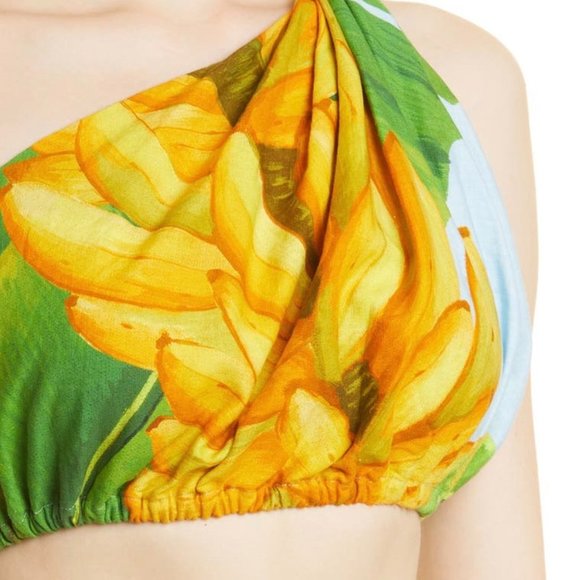 FARM RIO Fresh Bananas One Shoulder Crop Top - Picture 7 of 9